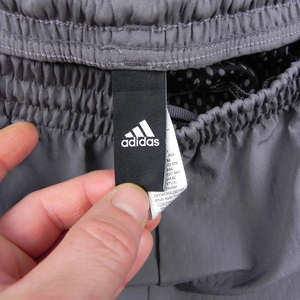 Adidas Jogger Pants Men Large Gray Cargo Pocket Zipper Pockets Athletic Track